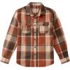 COOFANDY Mens Flannel Shirts Long Sleeve Plaid Shirt Jacket Button Down Shirt with Pockets(Orange)