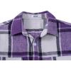 COOFANDY Mens Flannel Shirts Long Sleeve Plaid Shirt Jacket Button Down Shirt with Pockets(Purple)