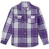 COOFANDY Mens Flannel Shirts Long Sleeve Plaid Shirt Jacket Button Down Shirt with Pockets(Purple)