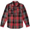 COOFANDY Mens Flannel Shirts Long Sleeve Plaid Shirt Jacket Button Down Shirt with Pockets(Red)