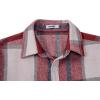 COOFANDY Mens Flannel Shirts Long Sleeve Plaid Shirt Jacket Button Down Shirt with Pockets(Wine Red)