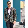COOFANDY Men’s Floral Tuxedo Jacket Luxury Embroidered Stylish Suit Blazer Jacket for Wedding Party Dinner(Black)