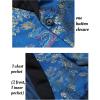COOFANDY Men’s Floral Tuxedo Jacket Luxury Embroidered Stylish Suit Blazer Jacket for Wedding Party Dinner(Dark Blue)