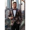 COOFANDY Men’s Floral Tuxedo Jacket Luxury Embroidered Stylish Suit Blazer Jacket for Wedding Party Dinner(Flower-black)