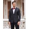 COOFANDY Mens Floral Tuxedo Jacket Paisley Shawl Lapel Suit Blazer Jacket for Dinner,Prom,Wedding(Black)