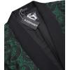 COOFANDY Mens Floral Tuxedo Jacket Paisley Shawl Lapel Suit Blazer Jacket for Dinner,Prom,Wedding(Christmas Green)