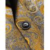 COOFANDY Mens Floral Tuxedo Jacket Paisley Shawl Lapel Suit Blazer Jacket for Dinner,Prom,Wedding(Golden Yellow)