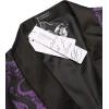 COOFANDY Mens Floral Tuxedo Jacket Paisley Shawl Lapel Suit Blazer Jacket for Dinner,Prom,Wedding(Purple)