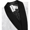 COOFANDY Mens Floral Tuxedo Jacket Paisley Shawl Lapel Suit Blazer Jacket for Dinner,Prom,Wedding(White)