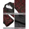 COOFANDY Mens Floral Tuxedo Jacket Paisley Shawl Lapel Suit Blazer Jacket for Dinner,Prom,Wedding(Wine Red)