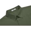COOFANDY Men’s Formal Dress Shirt Hidden Button Front Wrinkle Free Shirt Regular Fit Stretch Business Casual Shirts(Olive Green)