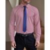 COOFANDY Men’s Formal Dress Shirt Hidden Button Front Wrinkle Free Shirt Regular Fit Stretch Business Casual Shirts(Pink)