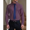 COOFANDY Men’s Formal Dress Shirt Hidden Button Front Wrinkle Free Shirt Regular Fit Stretch Business Casual Shirts(Purple)