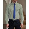 COOFANDY Men’s Formal Dress Shirt Hidden Button Front Wrinkle Free Shirt Regular Fit Stretch Business Casual Shirts(Sage Green)