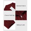 COOFANDY Men’s Full Zip Cardigan Sweater Slim Fit Cable Knitted Zip Up Sweater with Pockets(Wine Red)