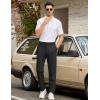 COOFANDY Mens Golf Pants Stretch Work Dress Pants Quick Dry Lightweight Pants Casual Slim Fit Slacks with Pockets(Black)