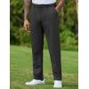COOFANDY Mens Golf Pants Stretch Work Dress Pants Quick Dry Lightweight Pants Casual Slim Fit Slacks with Pockets(Black)