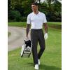 COOFANDY Mens Golf Pants Stretch Work Dress Pants Quick Dry Lightweight Pants Casual Slim Fit Slacks with Pockets(Black)