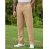 COOFANDY Mens Golf Pants Stretch Work Dress Pants Quick Dry Lightweight Pants Casual Slim Fit Slacks with Pockets(Khaki)