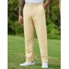 COOFANDY Mens Golf Pants Stretch Work Dress Pants Quick Dry Lightweight Pants Casual Slim Fit Slacks with Pockets(Light Khaki)
