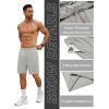 COOFANDY Men’s Gym Workout Shorts 7 Inch Stretch Athletic Shorts Lightweight Running Training Short Pants with Pockets(Light Grey (1 Pack of 1))
