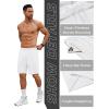 COOFANDY Men’s Gym Workout Shorts 7 Inch Stretch Athletic Shorts Lightweight Running Training Short Pants with Pockets(White (1 Pack of 1))