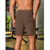 COOFANDY Men’s Gym Workout Shorts 8 Inch Quick Dry Athletic Shorts Lightweight Drawstring Running Shorts(Brown)