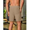 COOFANDY Men’s Gym Workout Shorts 8 Inch Quick Dry Athletic Shorts Lightweight Drawstring Running Shorts(Khaki)