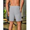 COOFANDY Men’s Gym Workout Shorts 8 Inch Quick Dry Athletic Shorts Lightweight Drawstring Running Shorts(Light Grey)