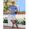 COOFANDY Mens Hawaiian Shirt Short Sleeve Button Down Shirts Tropical Floral Summer Beach Shirts(Blue-plam Leaves)