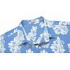 COOFANDY Mens Hawaiian Shirt Short Sleeve Button Down Shirts Tropical Floral Summer Beach Shirts(Blue-white Flowers)