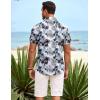 COOFANDY Mens Hawaiian Shirt Short Sleeve Button Down Shirts Tropical Floral Summer Beach Shirts(Coconut Palm)