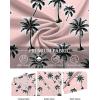 COOFANDY Mens Hawaiian Shirt Short Sleeve Button Down Shirts Tropical Floral Summer Beach Shirts(Coconut Tree-pink)