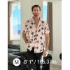 COOFANDY Mens Hawaiian Shirt Short Sleeve Button Down Shirts Tropical Floral Summer Beach Shirts(Pink – Palm Tree)