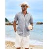 COOFANDY Mens Hawaiian Shirt Short Sleeve Button Down Shirts Tropical Floral Summer Beach Shirts(White-grey Leaves)