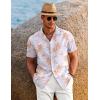 COOFANDY Mens Hawaiian Shirt Short Sleeve Button Down Shirts Tropical Floral Summer Beach Shirts(Yellow Palm Leaf-white)