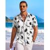 COOFANDY Men’s Hawaiian Shirt Short Sleeve Floral Button Down Shirts Tropical Holiday Beach Shirts(Off White – Leaf)