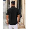 COOFANDY Mens Hawaiian Shirt for Men Short Sleeve Casual Dress Shirts Black