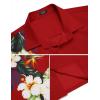 COOFANDY Mens Hawaiian Tropical Shirts Short Sleeve Button Down Summer Beach Shirt with Pocket(Red – Floral)
