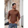 COOFANDY Men’s Henley Knit Sweater Long Sleeve Button Pullover Sweater Casual Waffle Texture Fashion Henley Sweater(Caramel Beige)