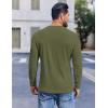 COOFANDY Mens Henley Shirts Long Sleeve Lightweight Buttons T-Shirts Casual Basic Pullover Top(Army Green)