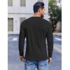 COOFANDY Mens Henley Shirts Long Sleeve Lightweight Buttons T-Shirts Casual Basic Pullover Top(Black)