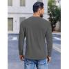 COOFANDY Mens Henley Shirts Long Sleeve Lightweight Buttons T-Shirts Casual Basic Pullover Top(Dark Grey)