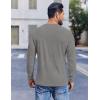COOFANDY Mens Henley Shirts Long Sleeve Lightweight Buttons T-Shirts Casual Basic Pullover Top(Gray)