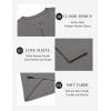 COOFANDY Mens Henley Shirts Long Sleeve Lightweight Buttons T-Shirts Casual Basic Pullover Top(Gray)