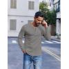 COOFANDY Mens Henley Shirts Long Sleeve Lightweight Buttons T-Shirts Casual Basic Pullover Top(Gray)
