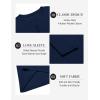 COOFANDY Mens Henley Shirts Long Sleeve Lightweight Buttons T-Shirts Casual Basic Pullover Top(Navy Blue)