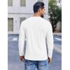 COOFANDY Mens Henley Shirts Long Sleeve Lightweight Buttons T-Shirts Casual Basic Pullover Top(White)
