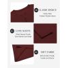 COOFANDY Mens Henley Shirts Long Sleeve Lightweight Buttons T-Shirts Casual Basic Pullover Top(Wine Red)