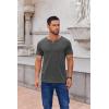 COOFANDY Men’s Henley Shirts Short Sleeve Casual Summer Basic Tee Solid Button T-Shirts(Dark Grey)